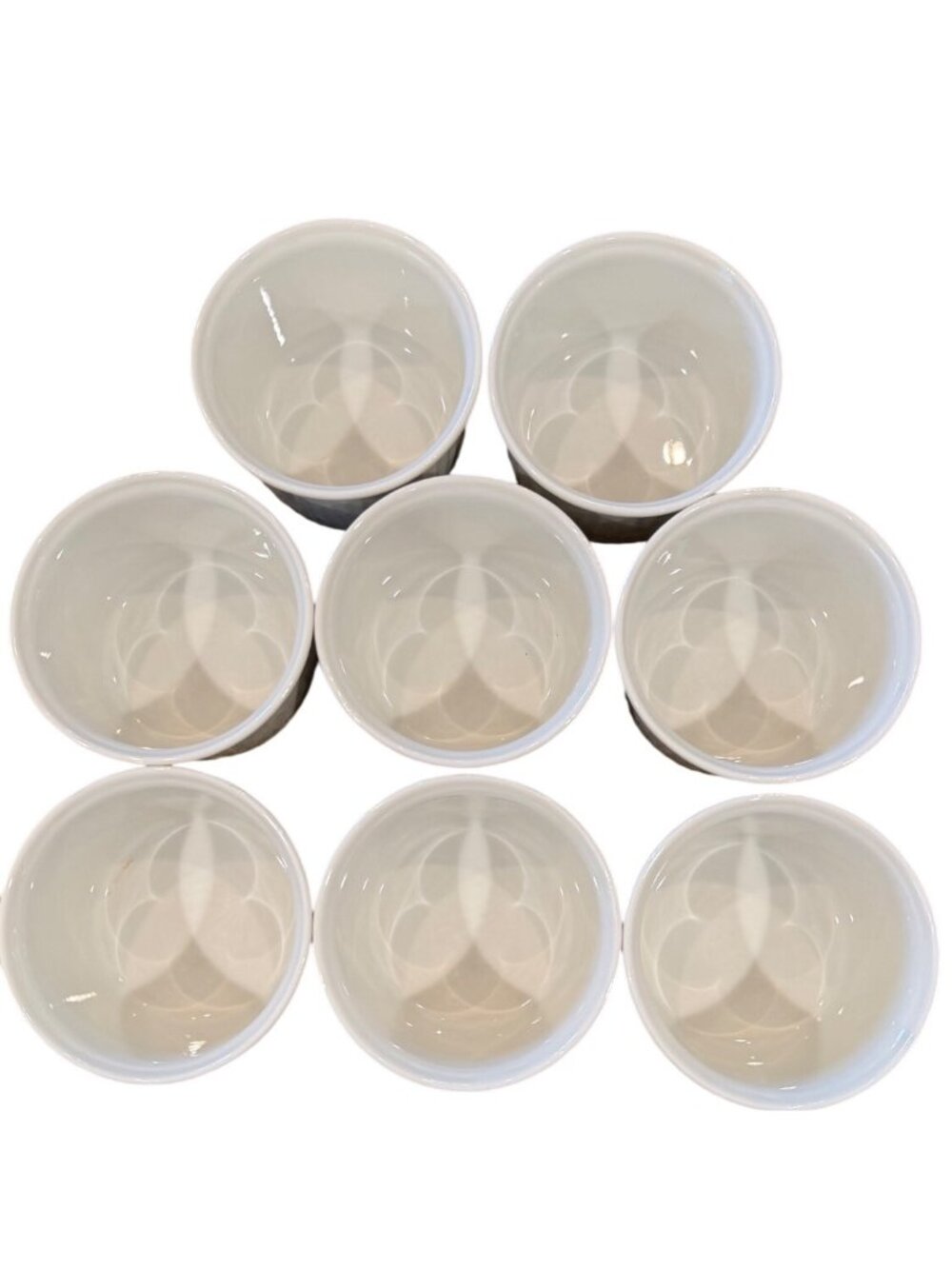 Pillivuyt French Porcelain Ribbed 8 oz Ramekins Set Of 8 White Custard Souffles - Picture 2 of 10